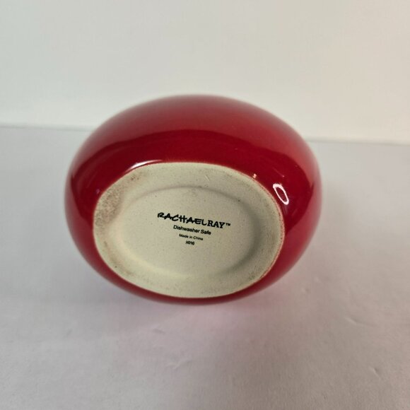 Rachel Ray 7" Cruet Oil or Vinegar Dispenser Bottle Stoneware Red w Spout H016 - Picture 5 of 11